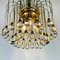 Vintage Brass & Glass Cascade Chandelier, Italy, 1960s, Image 6