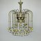 Vintage Brass & Glass Cascade Chandelier, Italy, 1960s 10