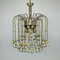 Vintage Brass & Glass Cascade Chandelier, Italy, 1960s, Image 10