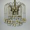 Vintage Brass & Glass Cascade Chandelier, Italy, 1960s, Image 11