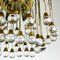 Vintage Brass & Glass Cascade Chandelier, Italy, 1960s, Image 4