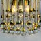 Vintage Brass & Glass Cascade Chandelier, Italy, 1960s, Image 2