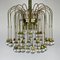 Vintage Brass & Glass Cascade Chandelier, Italy, 1960s, Image 1