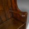 Large Antique English Elm & Oak Bow Form Bench Seat, 1750s 9
