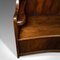 Large Antique English Elm & Oak Bow Form Bench Seat, 1750s 8