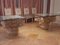 Glass Dining Table with Two Rome Columns as Pedestals and Six Chairs, Set of 9 3
