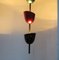 Large Brass Painted Aluminum Ceiling Light, 1950s 7