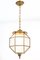 Art Deco Brass Lantern With Original Cut Glass, 1920s 2