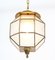 Lanterna Art Déco in ottone con vetro intagliato, anni '20, Immagine 6