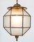 Lanterna Art Déco in ottone con vetro intagliato, anni '20, Immagine 9