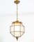 Art Deco Brass Lantern With Original Cut Glass, 1920s 3