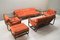 Mid-Century Italian Lounge Chairs and Ottomane in Bamboo, 1960s, Set of 3, Image 8