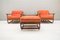 Mid-Century Italian Lounge Chairs and Ottomane in Bamboo, 1960s, Set of 3 4