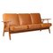 3-Sitzer Modell 240 Sofa aus Eiche von Hans J. Wegner für Getama 1