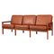 Three-Seat Model 20 Sofa in Solid Teak by Illum Walkelsø for N. Eilersen 1