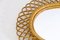 Mid-Century Rattan Spiegel, Italien 8