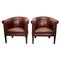 Vintage Dutch Club Chairs in Cognac Leather, Set of 2 1