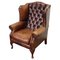 Vintage Dutch Leather Club Chair in Chesterfield Style 1