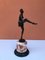 French Bronze Figure of Lady on Marble Base, 1930s 4