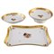 Golden Serving Dishes in Porcelain from Royal Copenhagen, Set of 3 1