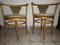 Mid-Century Wood Round Dining Chairs, Set of 2 1