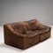 Brown Leather DS46 Two Seater Sofa from de Sede, 1970s, Image 3