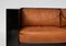 Saratoga Living Room Set in Black and Cognac Leather by Massimo and Vignelli, Set of 3 6