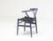 Purple CH24 Wishbone Chair with Black Papercord Seat by Hans Wegner for Carl Hansen, Image 5