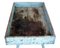 Antiker rustikaler Gartentisch aus lackiertem Kiefernholz 3