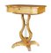 Antique Swedish Lyre Shaped Occasional Table in Birch, Image 1