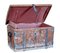 Kleine antike schwedische Kiste aus lackiertem Kiefernholz 7