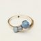 Vintage Swedish Silverring and Earrings in Blue Stone, 1980s, Set of 3, Image 4