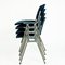 Italian DSC 106 Stacking Chairs in Blue by Giancarlo Piretti for Castelli, Set of 4 2