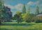 Anthony Rickards, Summer Park, Mid 20th-Century, Oil on Board, Framed 1