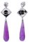 Platinum Dangle Earrings with Amethysts 1