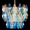 Murano Glass Poliedri Sapphire Colored Chandelier in the Style of Carlo Scarpa 3