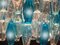 Lampadario Poliedri in vetro di Murano color zaffiro nello stile di Carlo Scarpa, Immagine 7