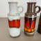 Vintage Pottery Fat Lava Vases Made from Scheurich, Germany, 1970s, Set of 4 7
