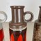 Jarrones Fat Lava vintage de cerámica de Scheurich, Alemania, años 70. Juego de 4, Imagen 11