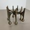 Mid-Century Brutalist Bronze Candleholder by Michael Harjes, Germany, 1960s 15