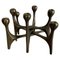 Mid-Century Brutalist Bronze Candleholder by Michael Harjes, Germany, 1960s 1