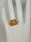 Ring mit Blattgold und Diamanten, 1950er 2