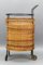 Mid-Century Bohemian Style Round Braided Serving Trolley Bar Cart, 1970s, Image 4