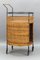 Mid-Century Bohemian Style Round Braided Serving Trolley Bar Cart, 1970s, Image 7