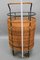 Mid-Century Bohemian Style Round Braided Serving Trolley Bar Cart, 1970s, Image 19