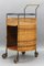 Mid-Century Bohemian Style Round Braided Serving Trolley Bar Cart, 1970s, Image 3