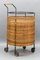 Mid-Century Bohemian Style Round Braided Serving Trolley Bar Cart, 1970s, Image 6