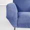 Moderne italienische Mid-Century Sessel mit blauem Stoffbezug, 1960er, 2er Set 9