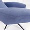 Mid-Century Modern Italian Lounge Chairs in Blue Fabric, 1960s, Set of 2 12