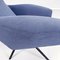 Mid-Century Modern Italian Lounge Chairs in Blue Fabric, 1960s, Set of 2, Image 12
